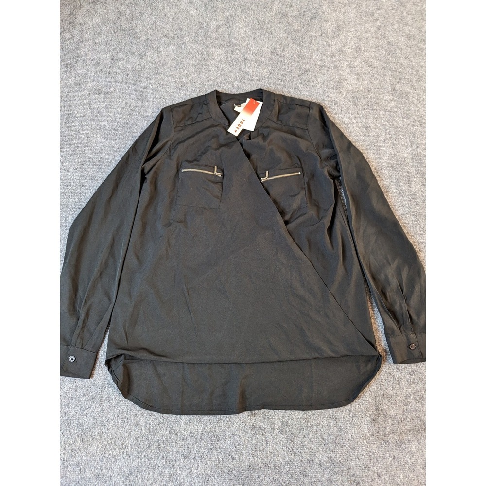 True Destiny Womens Black Blouse Size ( M  )V Neck New With Tags